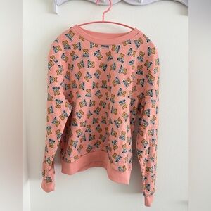 Moschino Pink Graphic Teddy Sweater